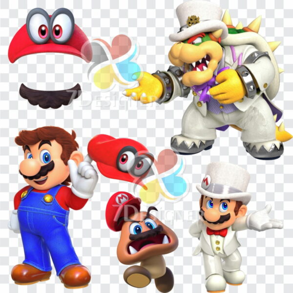 Kit Digital Mario Bros com 518 Imagens em PNG - Imagem 2