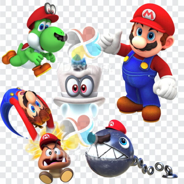 Kit Digital Mario Bros com 518 Imagens em PNG - Imagem 3