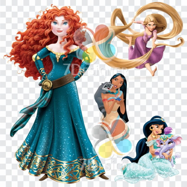 Kit Digital Princesas Disney - 628 Imagens em PNG - Image 3