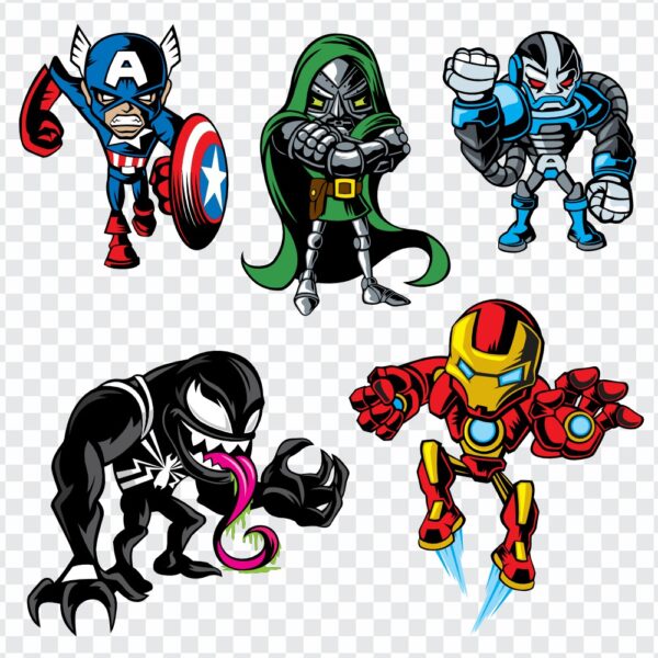 Kit Digital Marvel e Capcon Kids em Vetor - Imagem 2