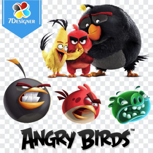 Kit Digital Angry Birds com 183 Imagens em PNG