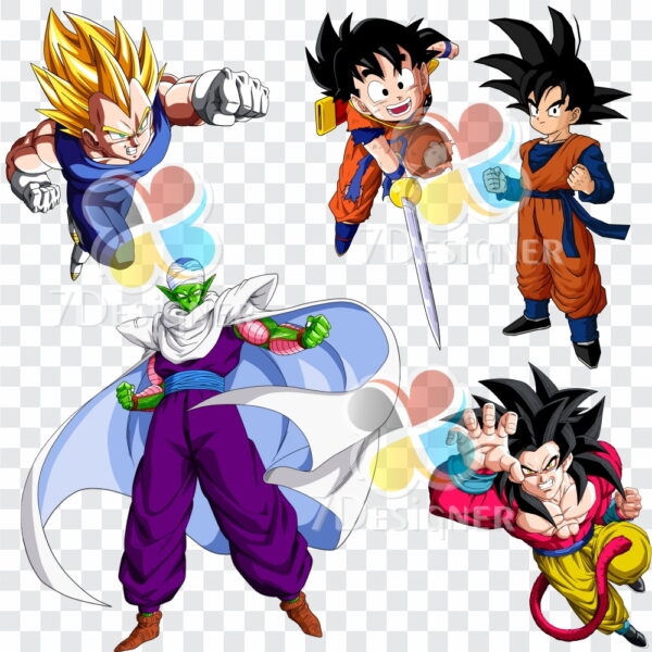 Kit Digital Dragon Ball com 568 Imagens em PNG - Imagem 2