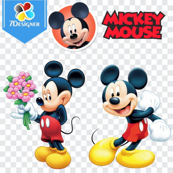 Kit Digital Mickey Mouse 95 Imagens em PNG