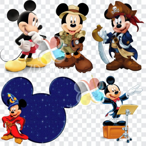 Kit Digital Mickey Mouse 95 Imagens em PNG - Imagem 2