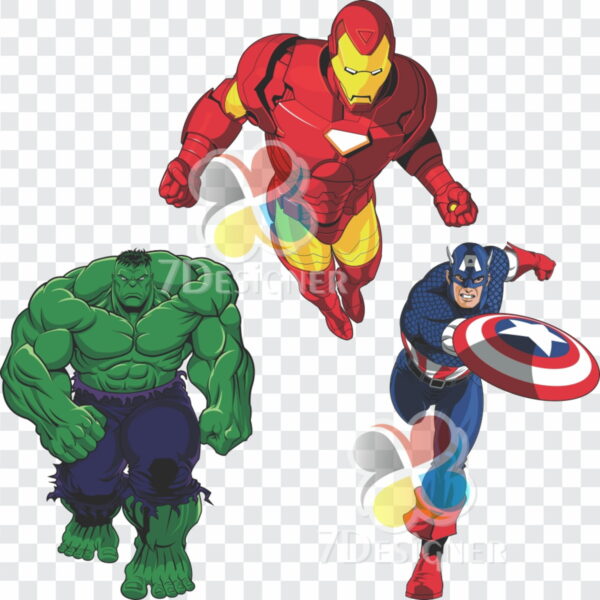 Kit Digital Marvel com 25 Vetores CDR + PNG - Imagem 3