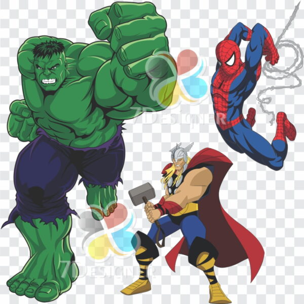 Kit Digital Marvel com 25 Vetores CDR + PNG - Imagem 2