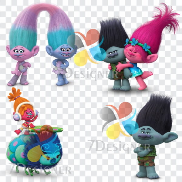 Kit Digital Trolls 44 Imagens em PNG + 71 JPG em Alta Definição - Imagem 2