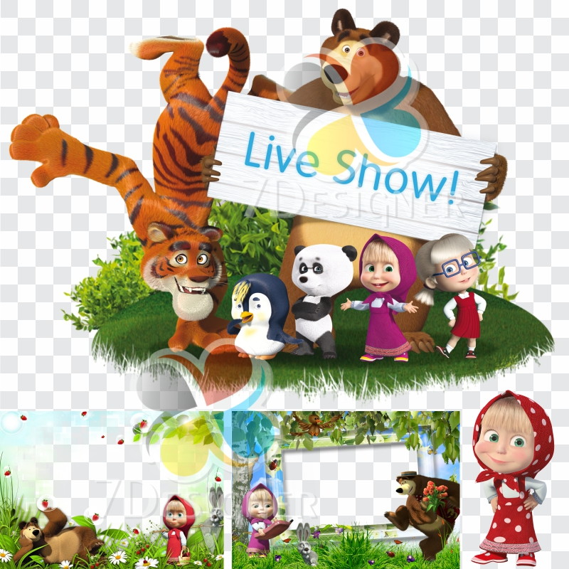 Kit Digital Masha e o Urso com 51 Imagens em PNG - Imagem 2