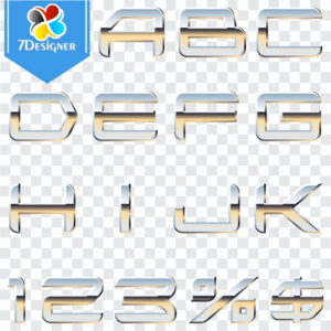 Kit Digital Alfabeto Metal #12