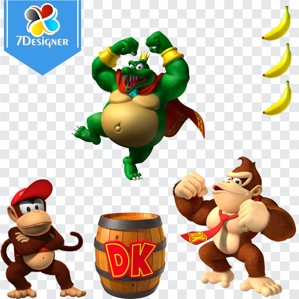 Kit Digital Donkey Kong com 110 Imagens em PNG